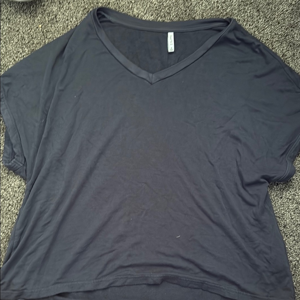 Women's Black V-Neck Top